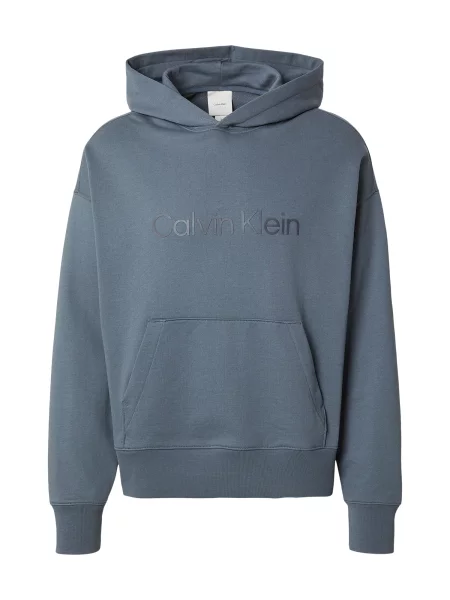 Geacă Calvin Klein Jeans din material terry albastru