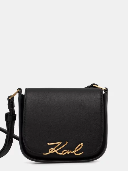 Geantă Karl Lagerfeld K/Signature din piele negru