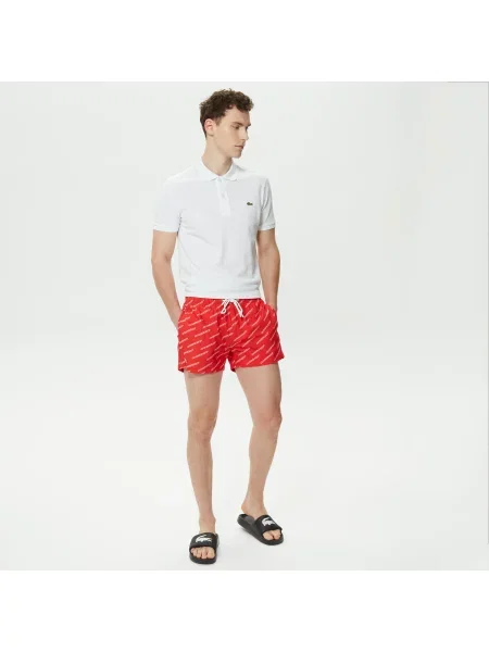 Kąpielówki Lacoste czerwone