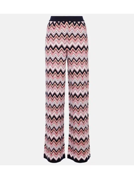 Pantaloni Missoni cu talie înaltă