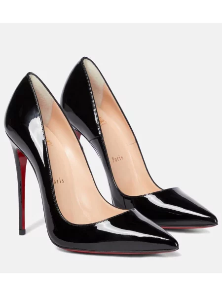 Pantofi cu toc Christian Louboutin din piele de lac negru
