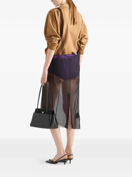 Pantaloni scurți Prada din poplin violet