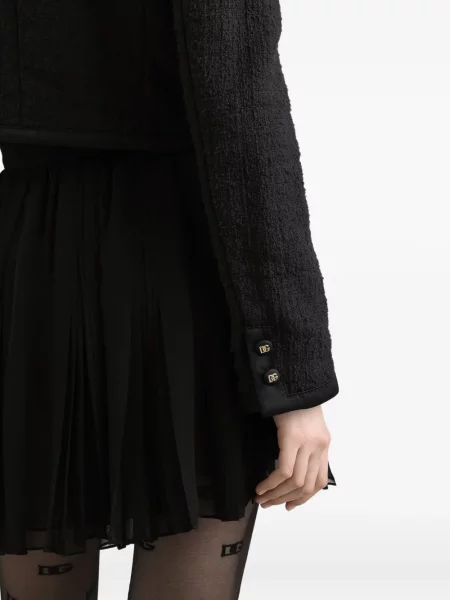 Geacă Dolce & Gabbana din tweed negru