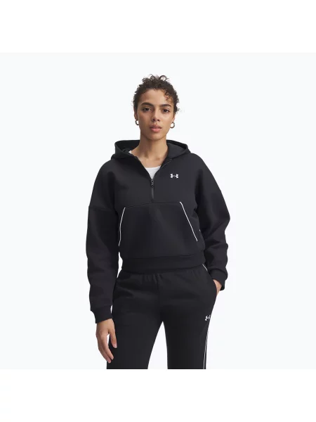 Кофта Under Armour Rival Fleece Piped HZ Hoodie black/white білий