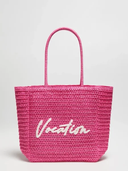 Чанта Marisse с надписи розово