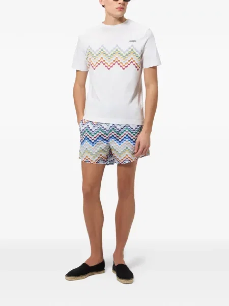 Tricou Missoni cu imagine alb