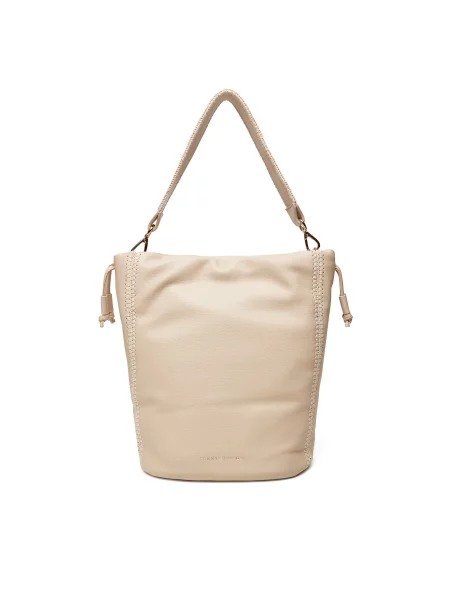 Ročna torba Tommy Hilfiger Th Soft Summer Bucket bež
