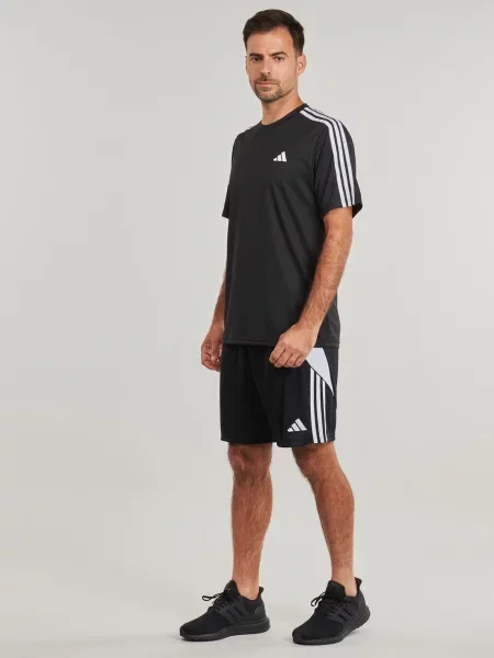 Prugasta majica Adidas crna
