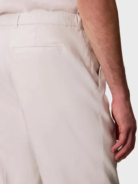 Льняные зауженные брюки Calvin Klein белые