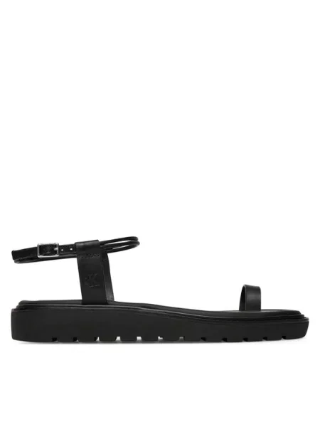 Basutės Calvin Klein Jeans Rope Toe Post Sandal Lth Mg juoda