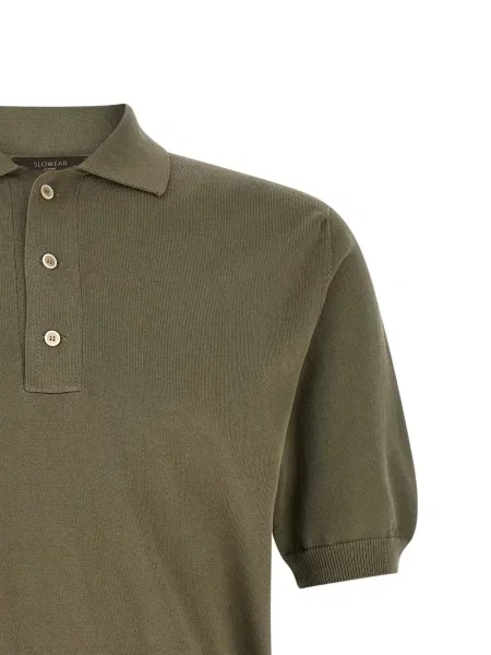 Tricou polo Zanone tricotate verde