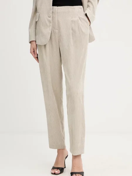 Pantaloni chino Armani Exchange cu talie înaltă alb