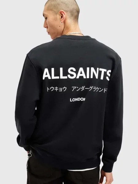 AllSaints mikina UNDERGROUND černá
