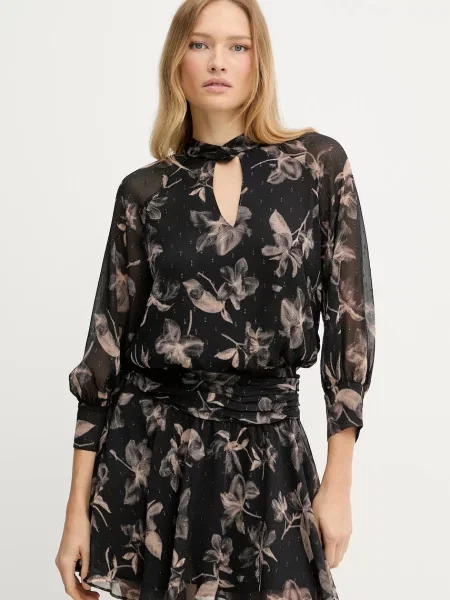 Pinko sukienka mini rozkloszowana czarny