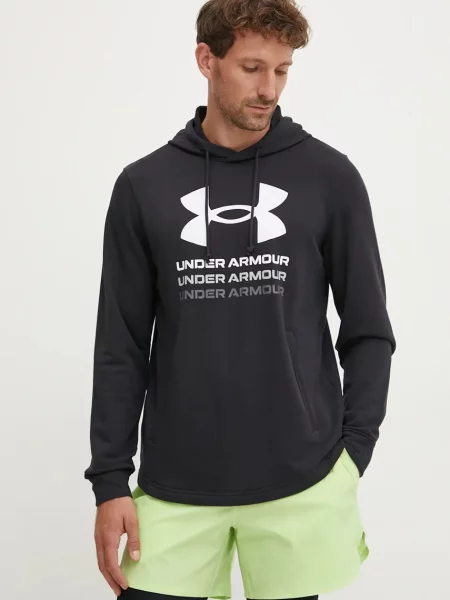 Kapucnis frottír kapucnis melegítő felső Under Armour fekete