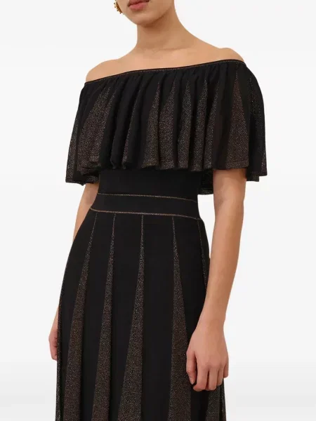 Top Zimmermann tricotate cu volane negru