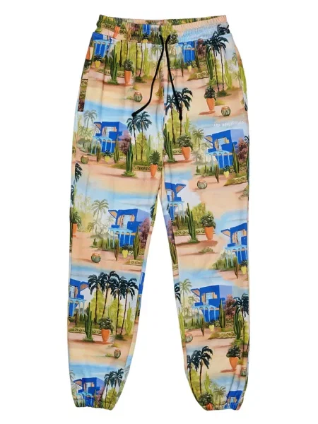 Pantaloni Les Benjamins cu imagine verde