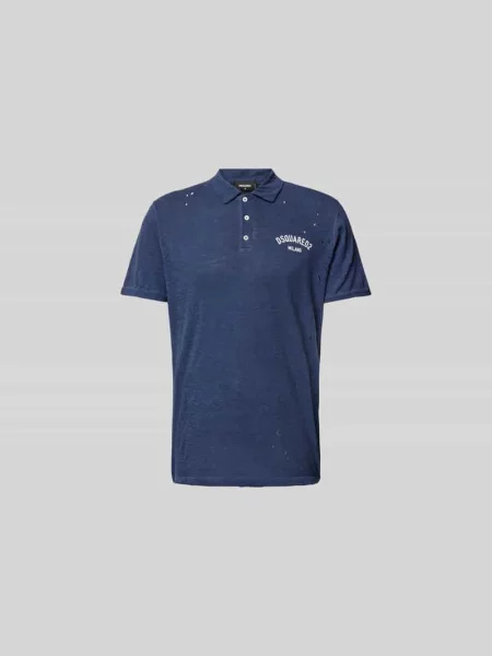 Koszulka polo w melanżowym stylu Dsquared2 niebieska