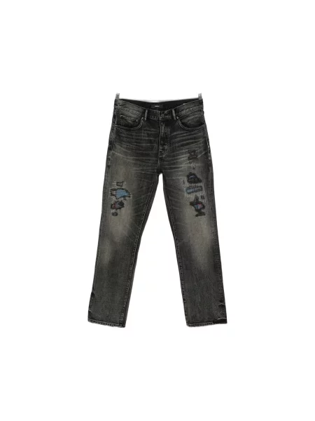 Jeansy straight leg Purple Brand czarne