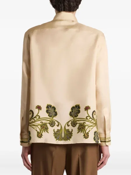 Cămașă Etro de mătase cu imagine cu model paisley
