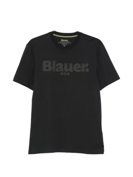 Tricou Blauer cu imagine cu decolteu rotund negru