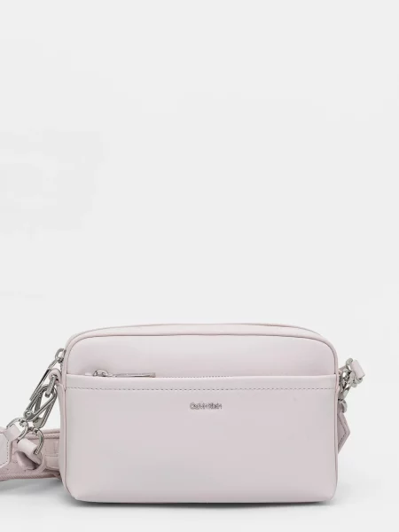 Чанта Calvin Klein лилаво розово