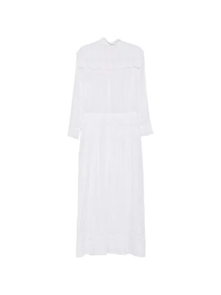 Rochie maxi Marant Etoile cu broderie alb