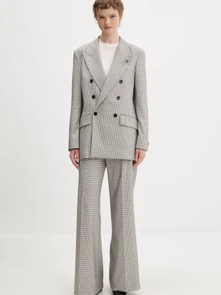 Піджак HUGO Amalisa однобортний візерунок бежевий