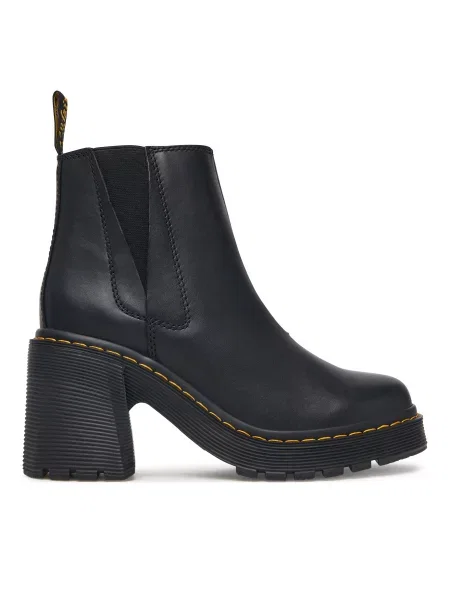 Dr. Martens Botine Spence Leather Flared Heel negru