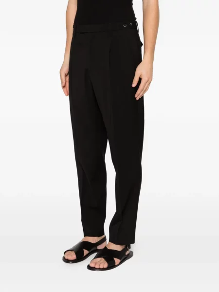 Kalhoty Barena s tropickým vzorem černé