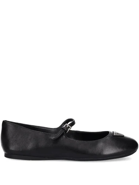 Balerini Guess din piele cu cataramă negru