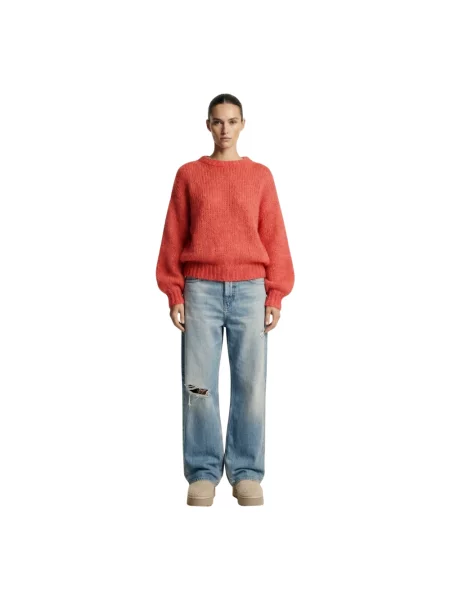 Sweter American Dreams wełniany czerwony