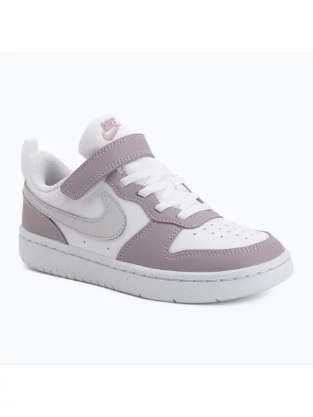 Încălțăminte pentru copii Nike Court Borough Low Recraft white/plum fog/white/venice alb