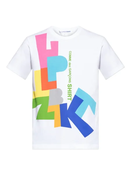 Tricou Comme Des Garçons Shirt cu imagine alb