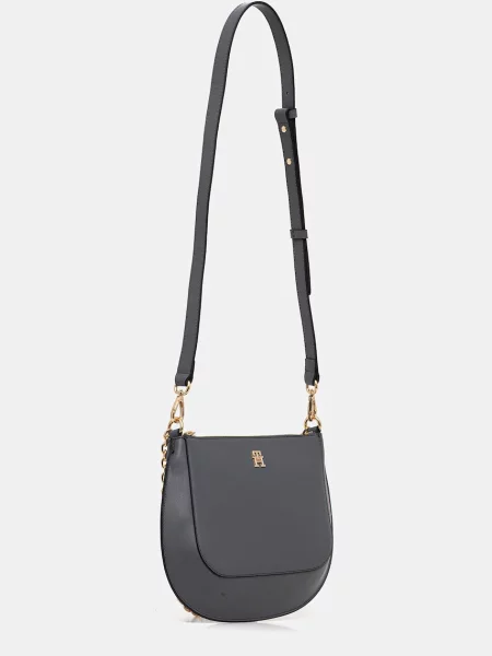 Ročna torba Tommy Hilfiger Th Glam Conv Med Crossover siva