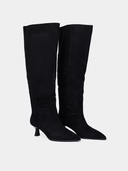 Велюровые ботфорты Attizzare черные