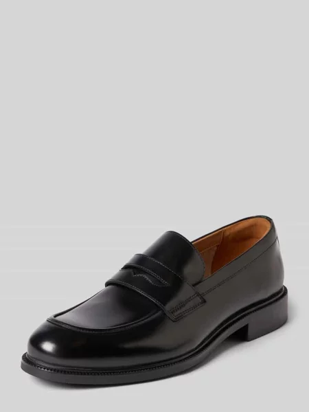 Loafersy ze skóry bydlęcej nappa z gumową podeszwą Steve Madden czarne