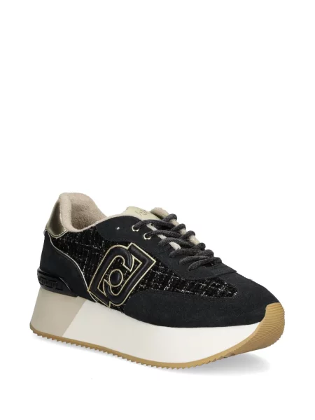 Sneakerși Liu Jo din piele de căprioară negru