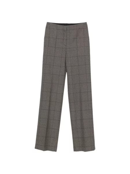 Pantaloni Mugler în carouri gri