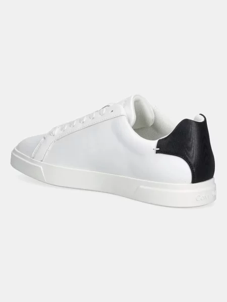 Tenisky Calvin Klein LOW PRO CUP LACEUP LTH MOIRE bílá