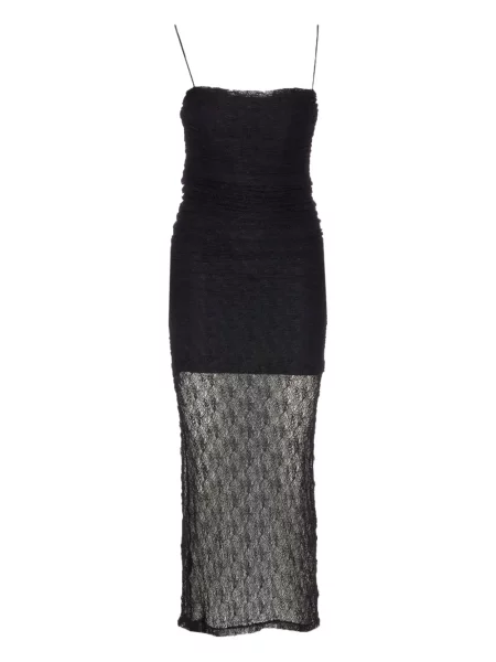 Oblekové maxi maxi šaty Ele černé