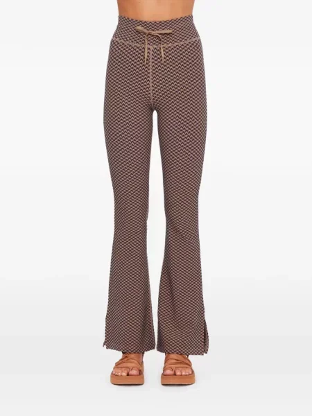 Pantaloni The Upside cu model pepito alergare maro