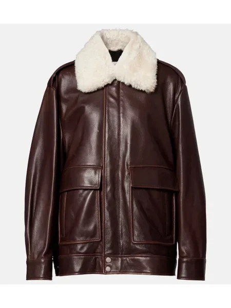 Geanta de piele Nour Hammour maro