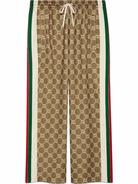 Decupat pantaloni Gucci alergare maro