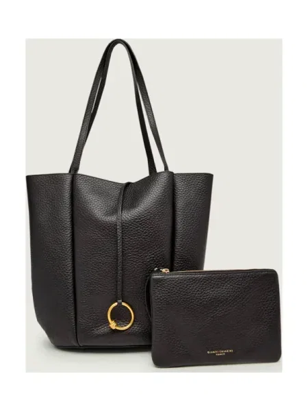 GIANNI CHIARINI De piele geantă shopper + borsetă LILY negru