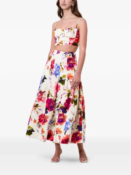 Decupat top Nicholas cu model floral cu imagine