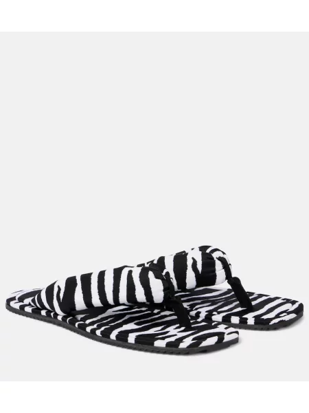 Chiloți tanga The Attico cu imagine cu model zebră