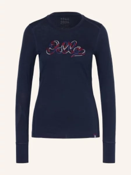 Odlo Koszulka Funkcyjna Merino Anniversary Z Wełny Merynosowej blau biała