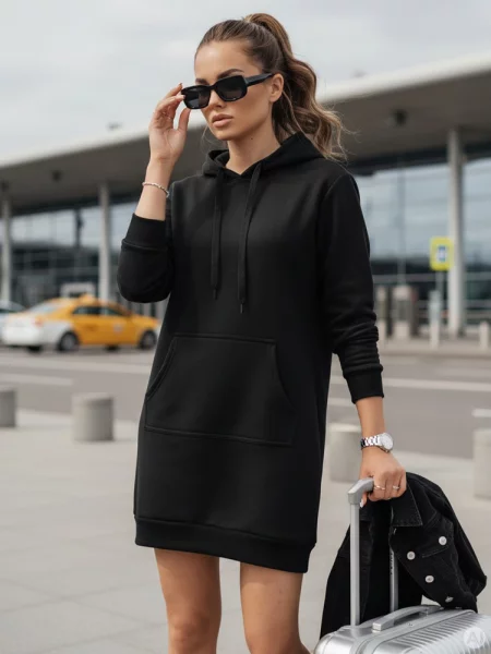 Bluza długa z kapturem oversize TIMMY Dstreet czarna