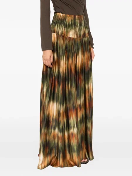 Fusta maxi Connor&blake cu imagine cu imprimeu abstract verde